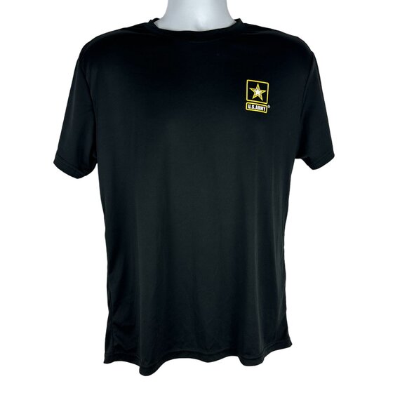 U.S. Army Black T-Shirt With Emblem Medium 100% Polyester - Picture 1 of 3